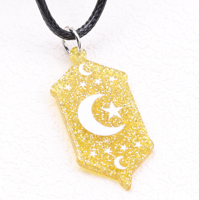 Wholesale Irregular Moon Star Acrylic Pendant